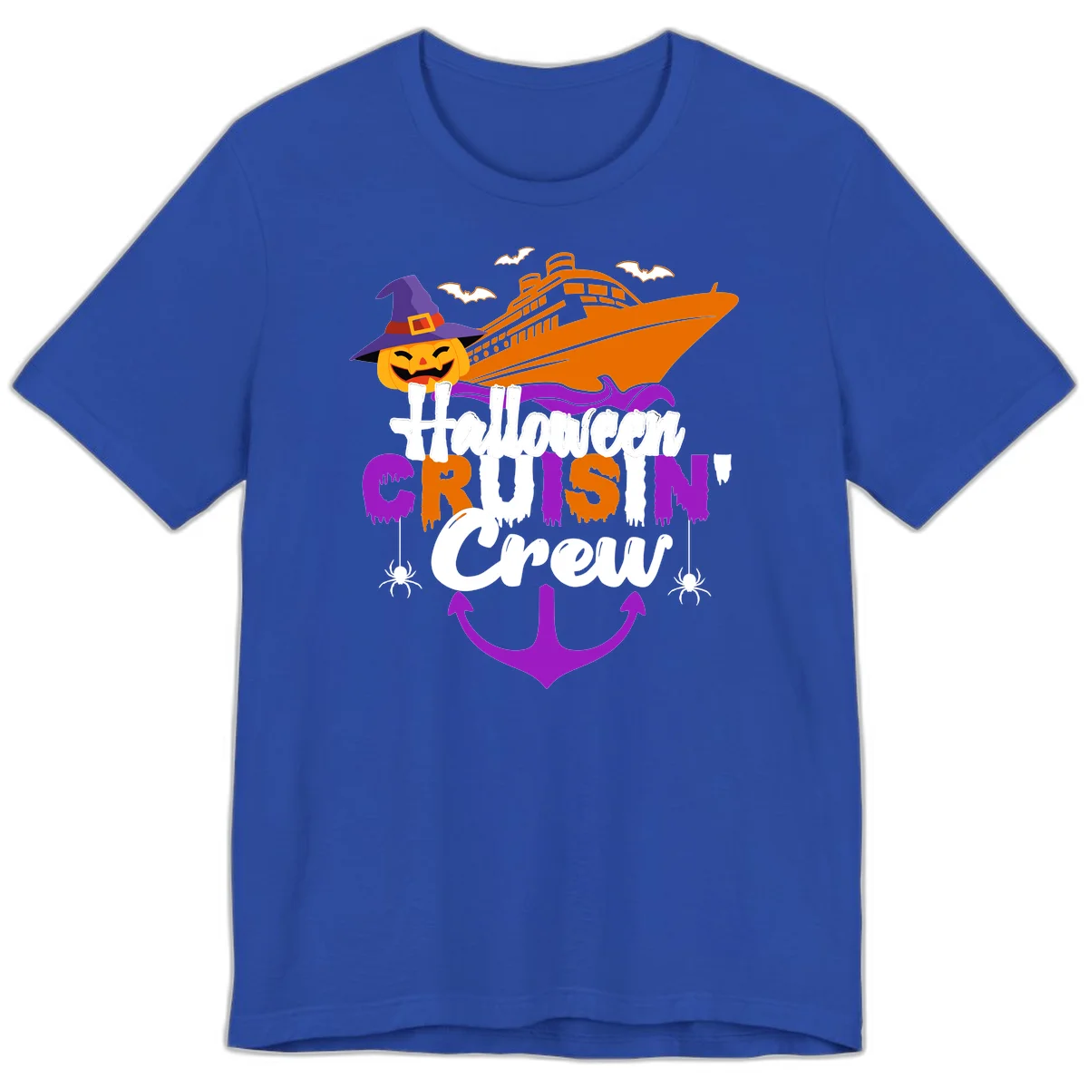 Halloween Cruise In Crew Premium T-Shirt in True Royal