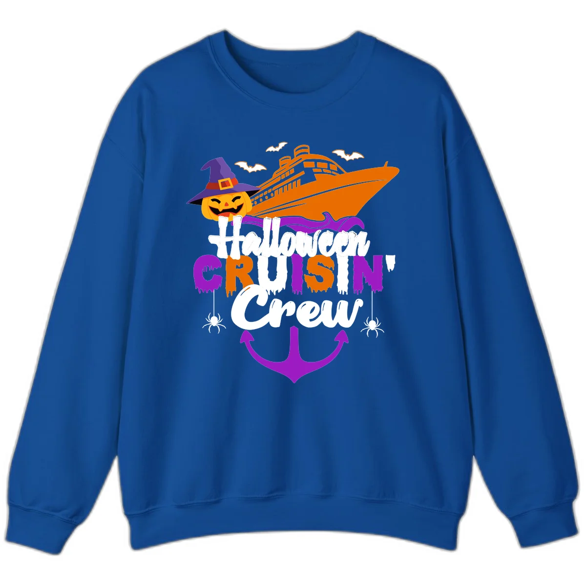 Halloween Cruise In Crew Sweatshirt in Royal