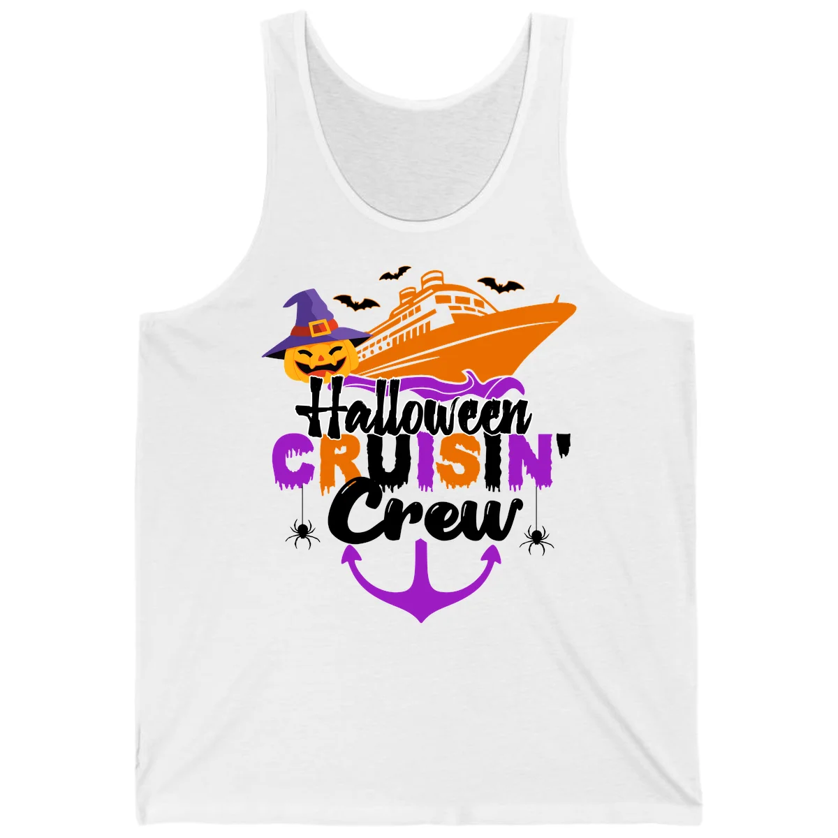 Halloween Cruise In Crew Tank in White