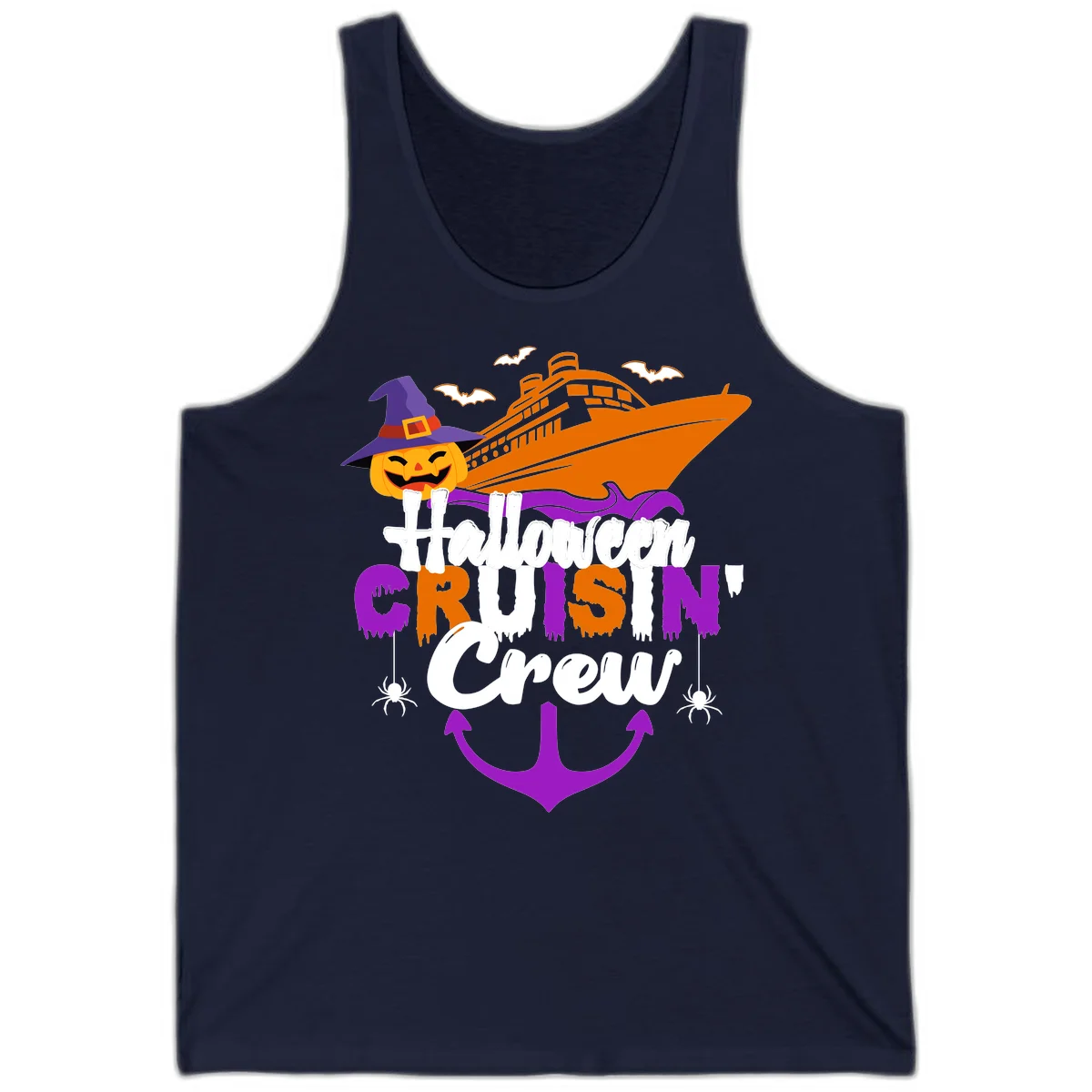 Halloween Cruise In Crew Tank in Navy
