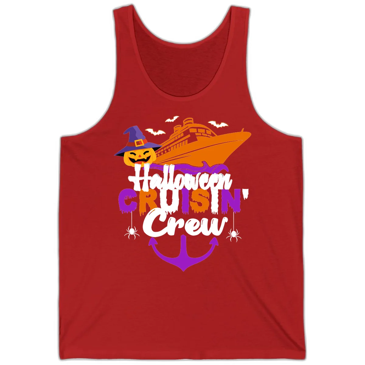 Halloween Cruise In Crew Tank in Red