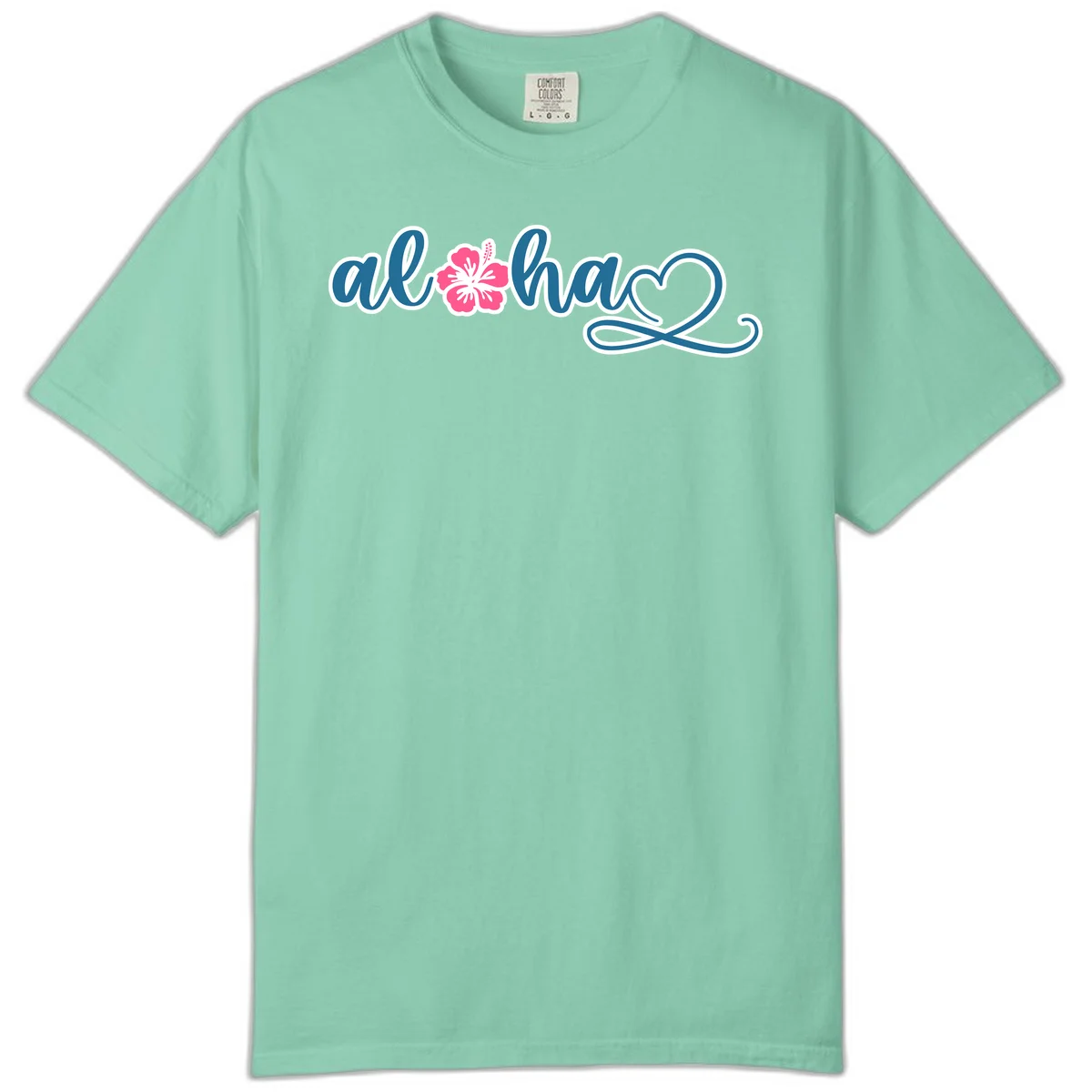 Aloha Vibes Hibiscus Cruise Comfort Color in Island Reef