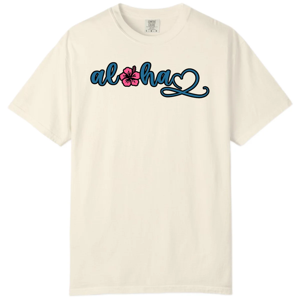 Aloha Vibes Hibiscus Cruise Comfort Color in Ivory