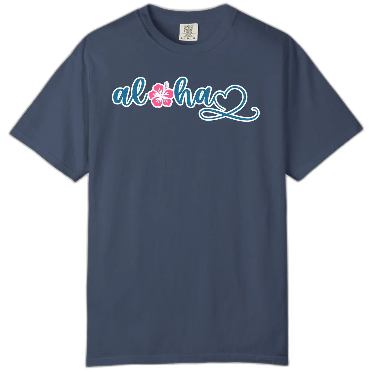 Aloha Vibes Hibiscus Cruise Comfort Color in Midnight