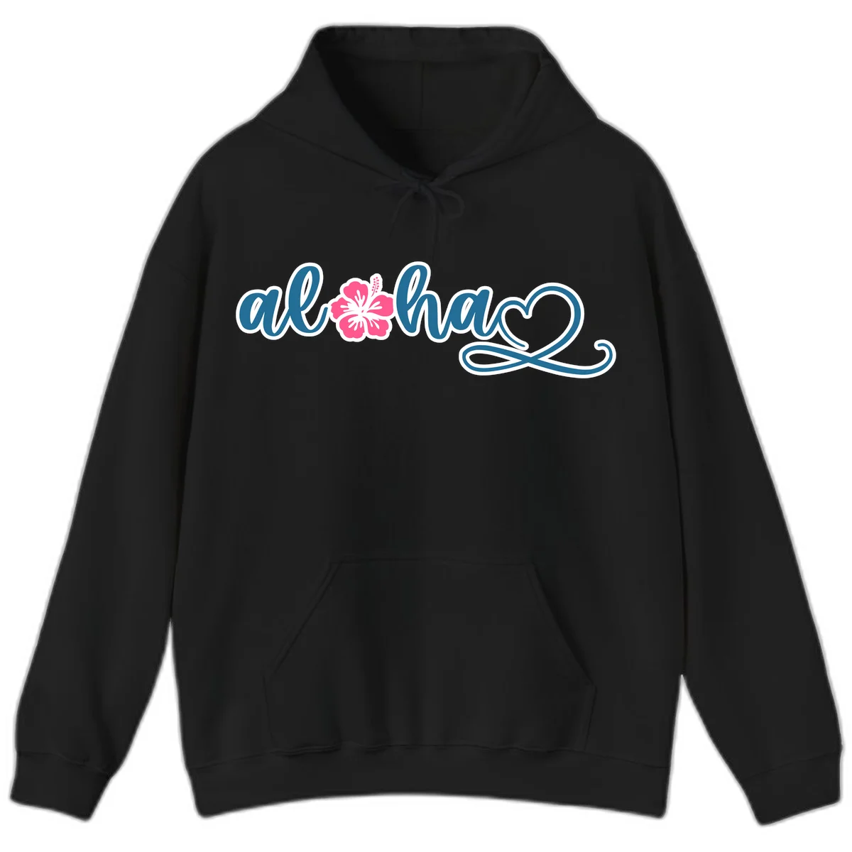 Aloha Vibes Hibiscus Cruise Hoodie in Black