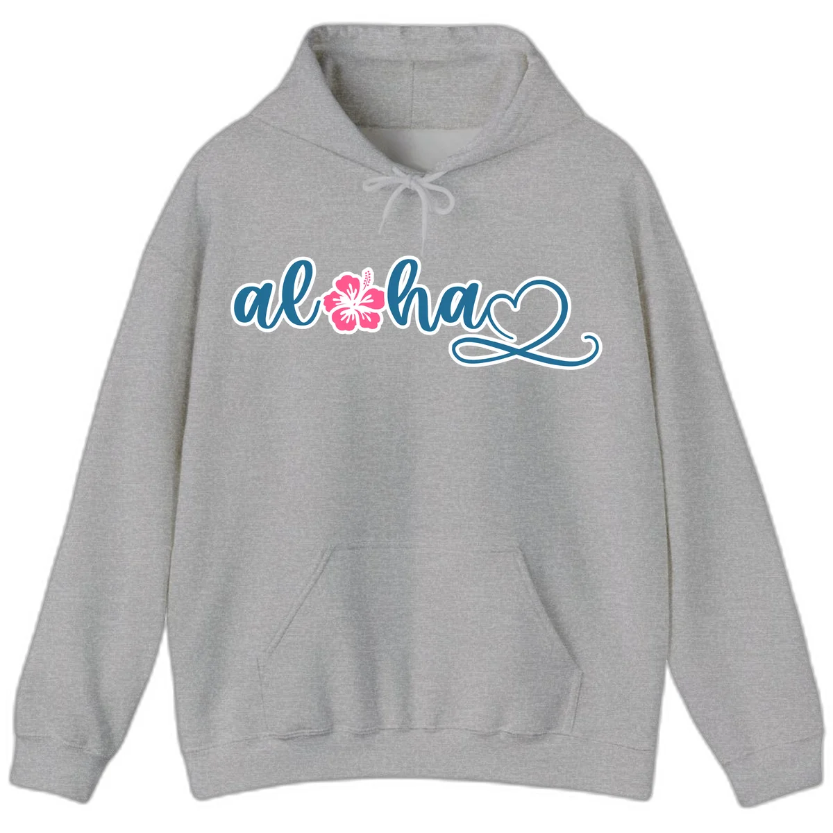 Aloha Vibes Hibiscus Cruise Hoodie in Sport Grey