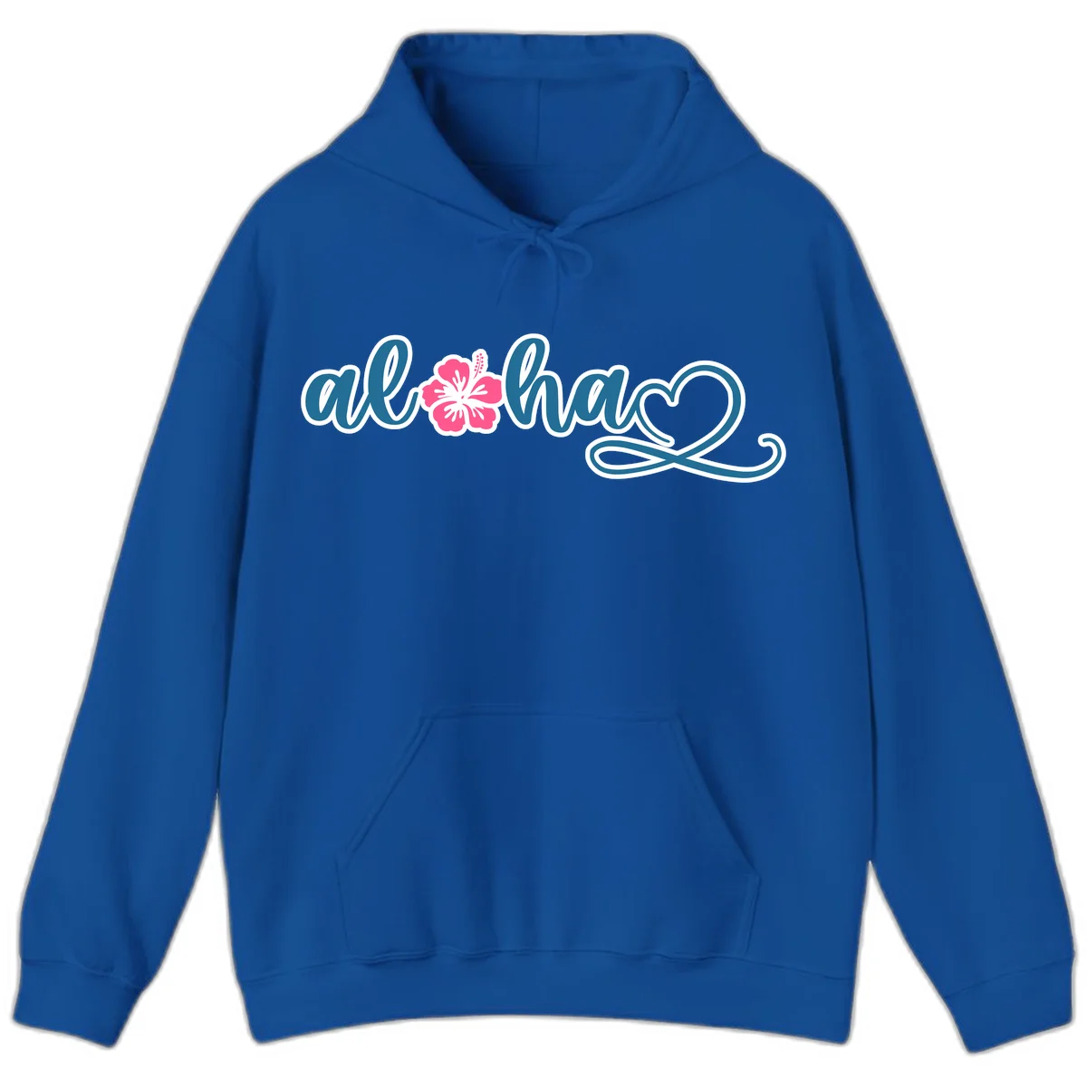 Aloha Vibes Hibiscus Cruise Hoodie in Royal
