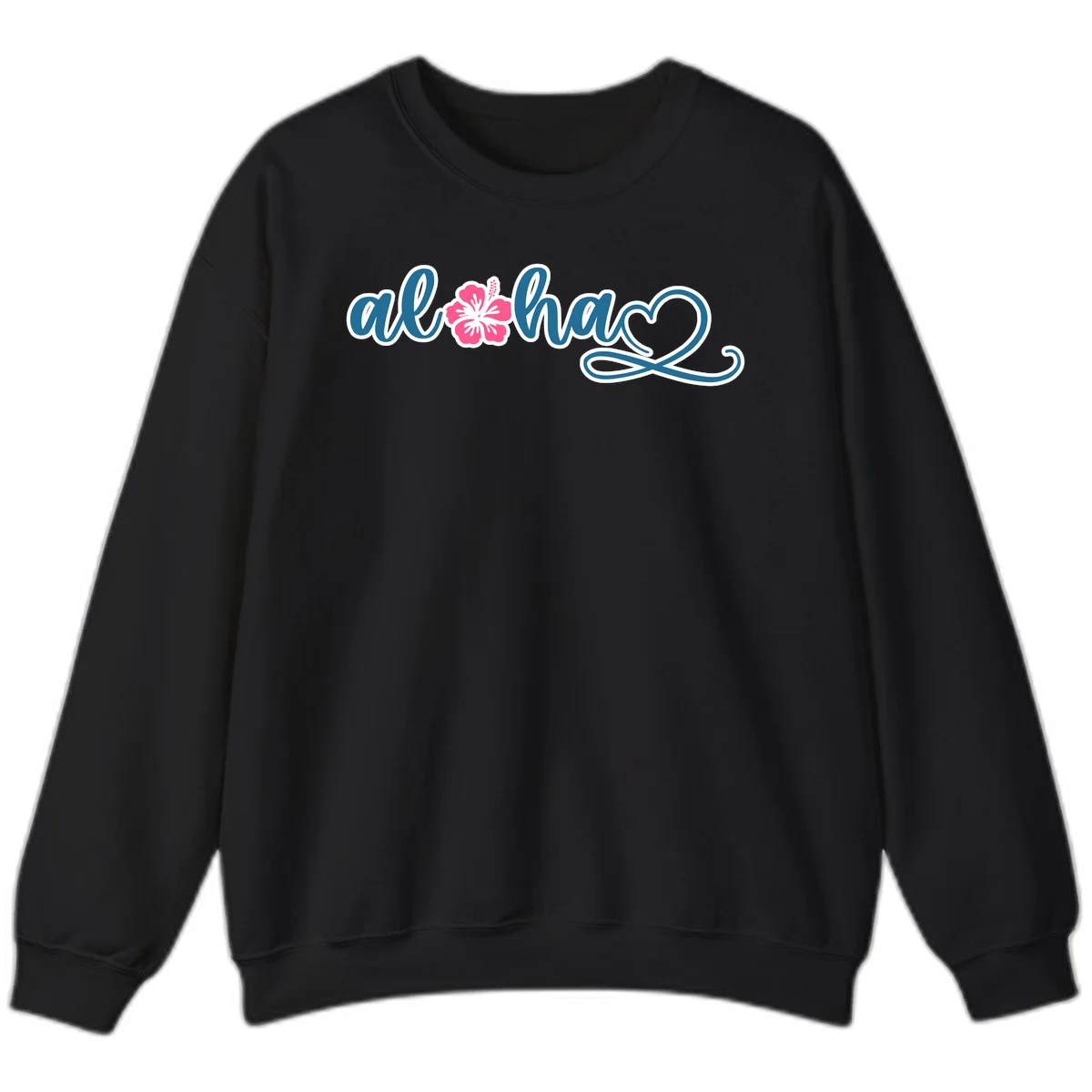 Aloha Vibes Hibiscus Cruise Sweatshirt in Black