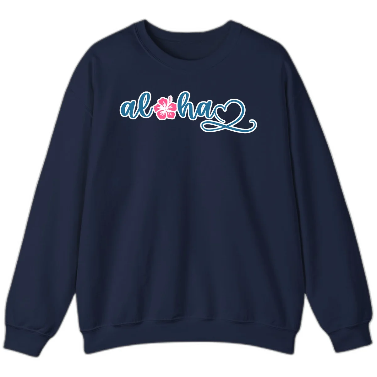 Aloha Vibes Hibiscus Cruise Sweatshirt in Navy