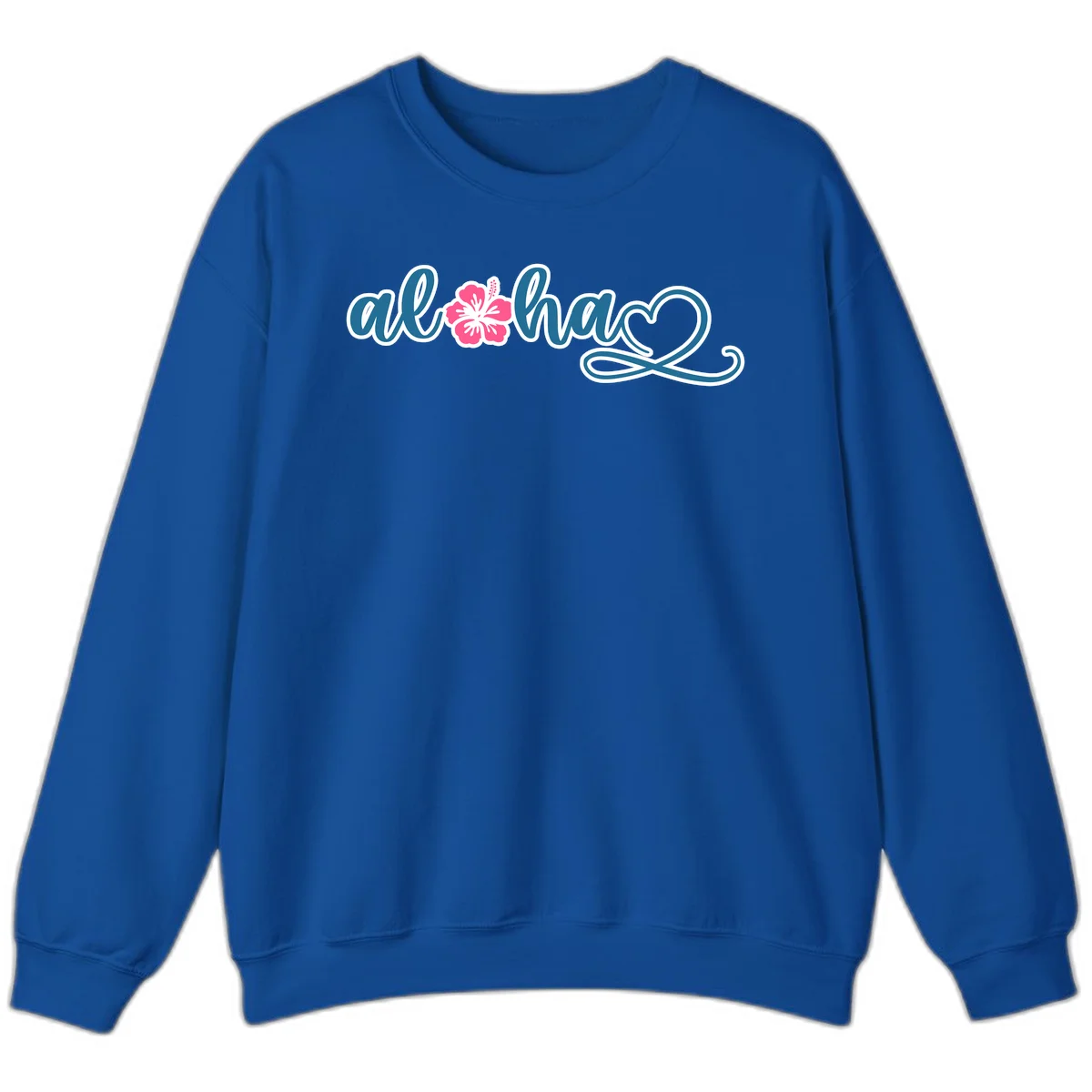 Aloha Vibes Hibiscus Cruise Sweatshirt in Royal