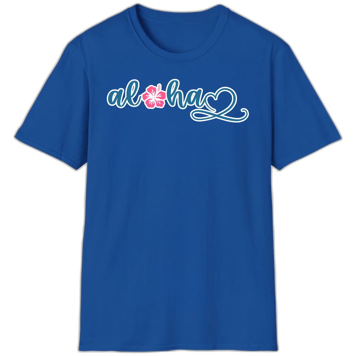 Aloha Vibes Hibiscus Cruise T-Shirt in Royal