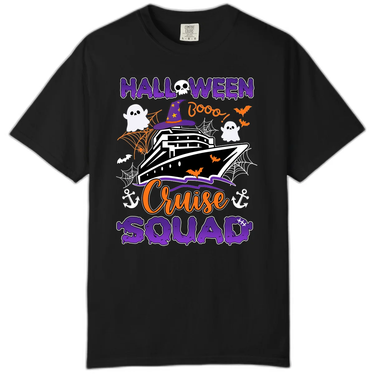 Halloween Cruise Squad Comfort Color in Black