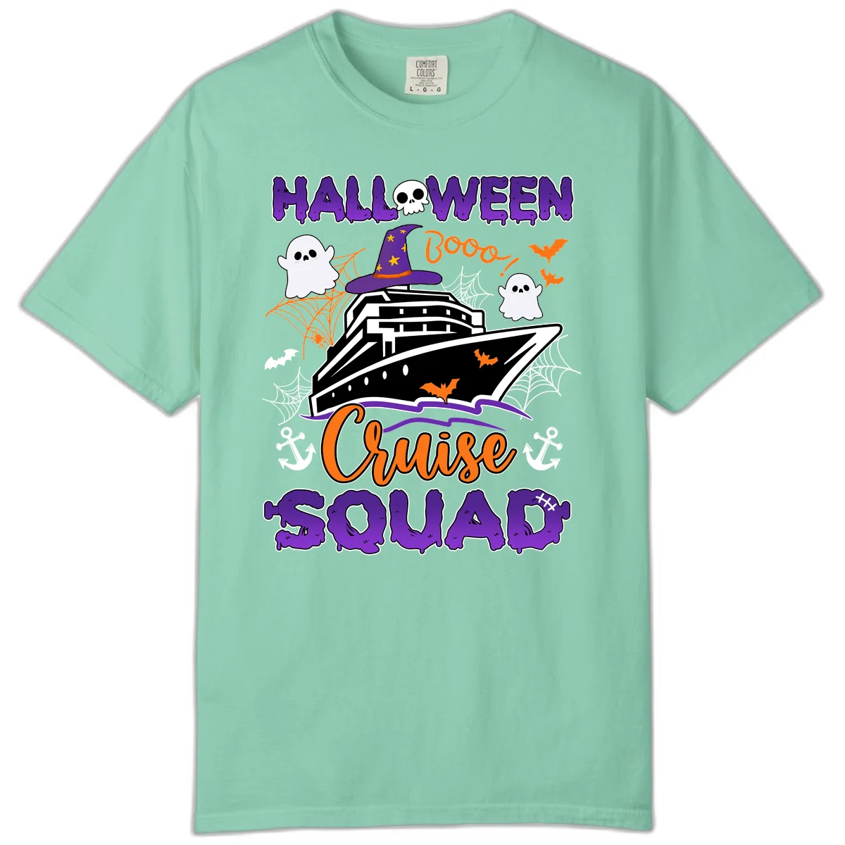 Halloween Cruise Squad Comfort Color in Island Reef