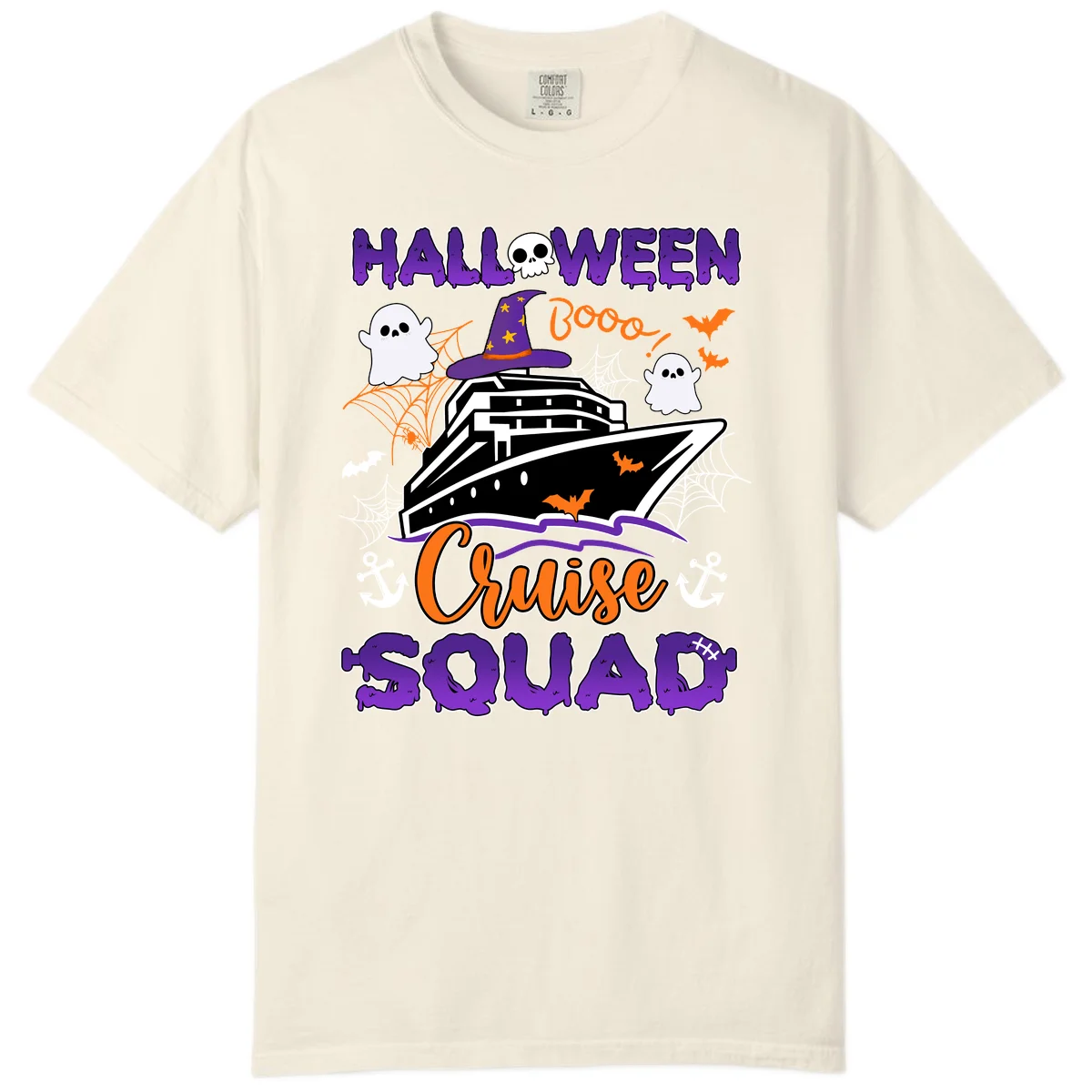 Halloween Cruise Squad Comfort Color in Ivory