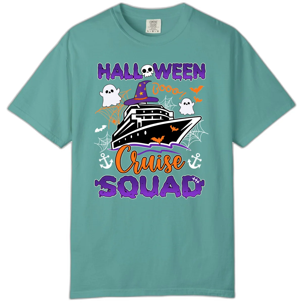 Halloween Cruise Squad Comfort Color in Seafoam