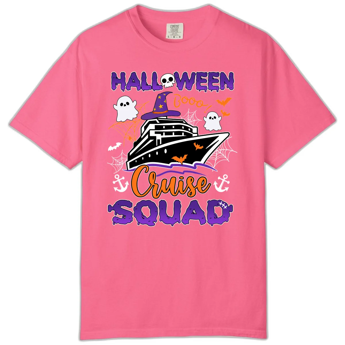 Halloween Cruise Squad Comfort Color in Crunchberry