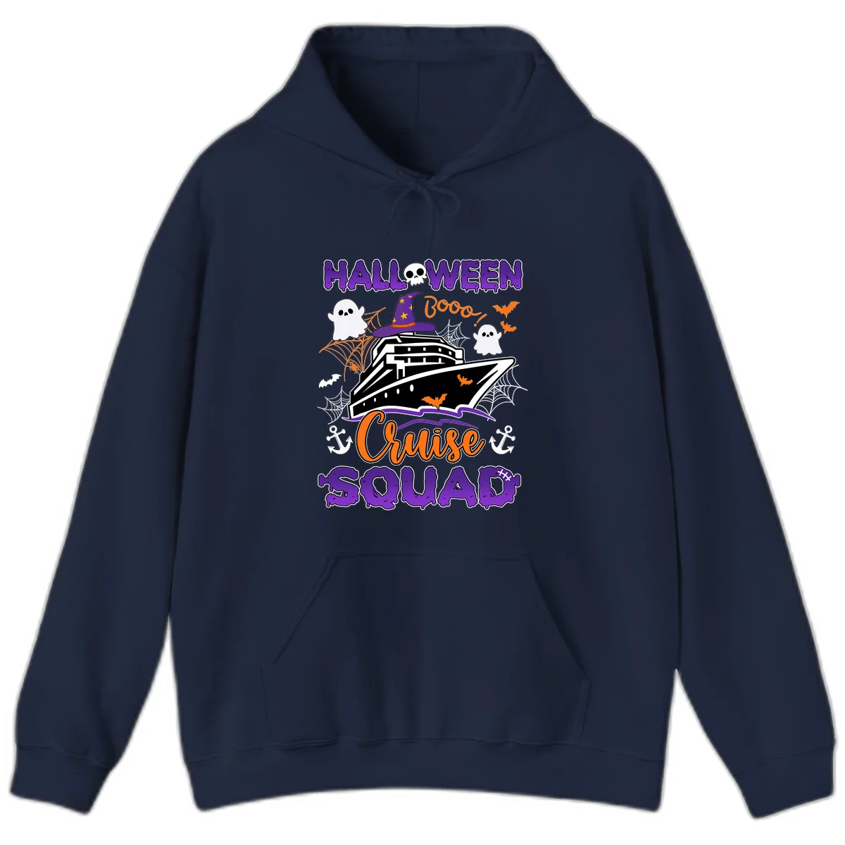 Halloween Cruise Squad Hoodie in Navy