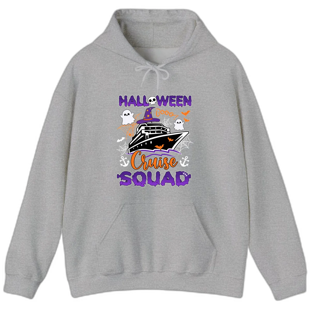 Halloween Cruise Squad Hoodie in Sport Grey