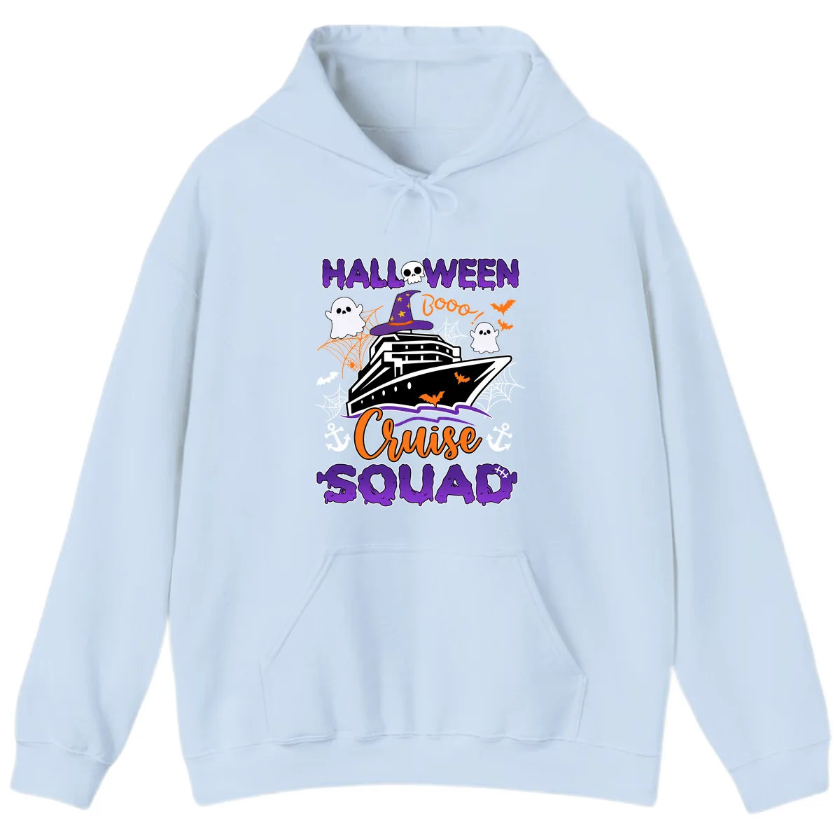 Halloween Cruise Squad Hoodie in Light Blue