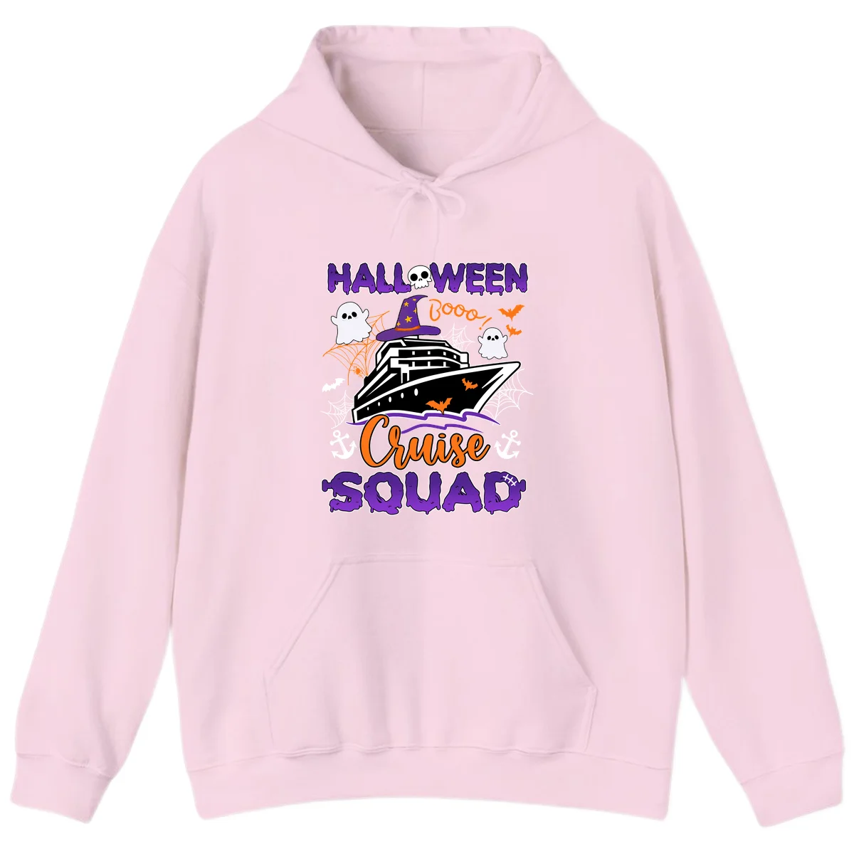 Halloween Cruise Squad Hoodie in Light Pink