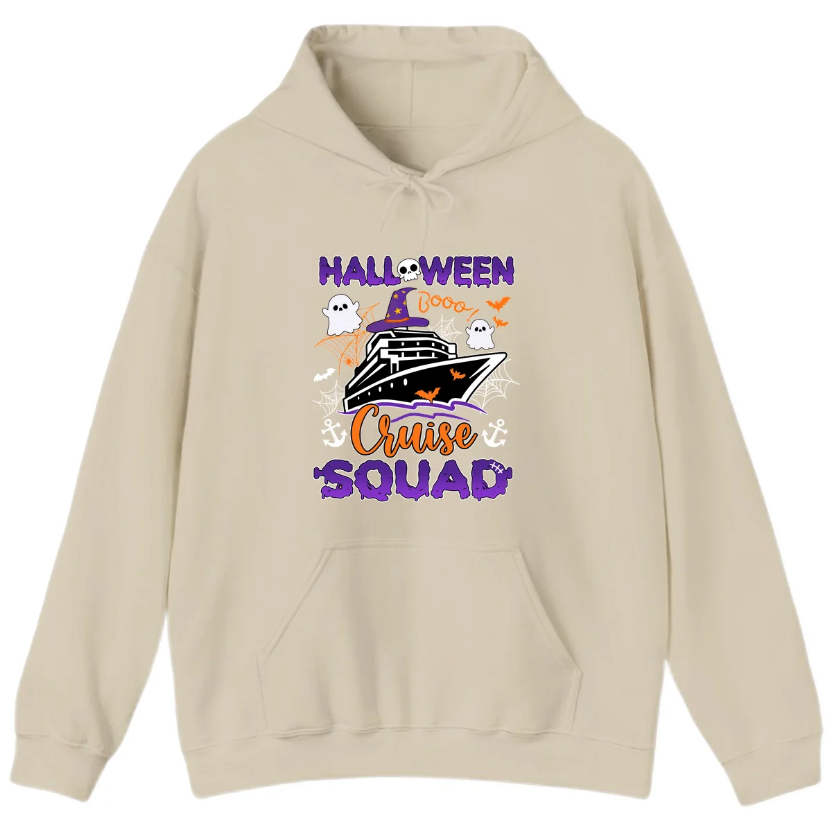 Halloween Cruise Squad Hoodie in Sand