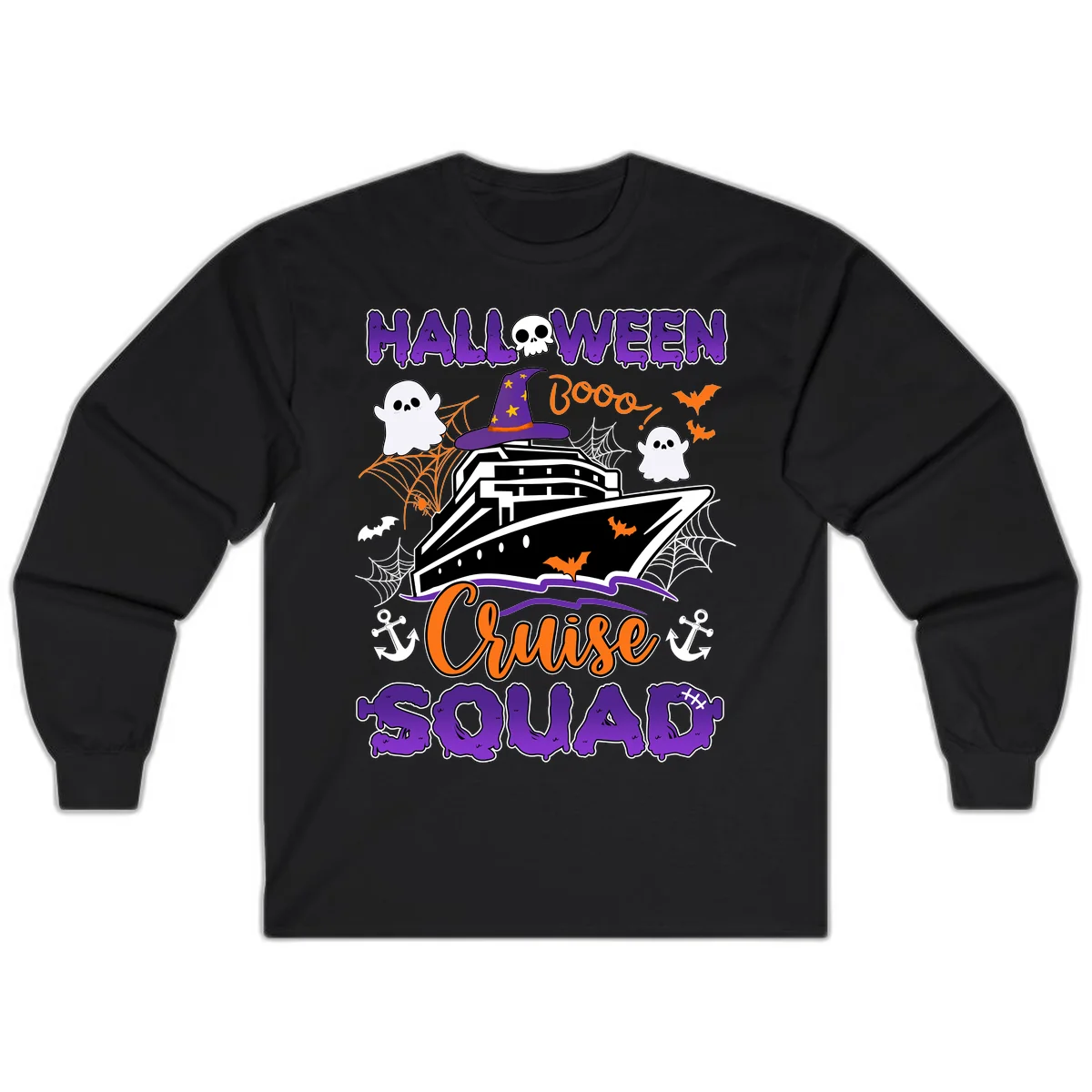 Halloween Cruise Squad Long Sleeve in Black