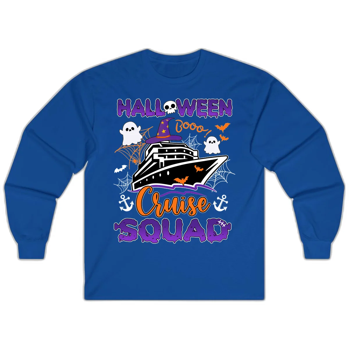 Halloween Cruise Squad Long Sleeve in Royal