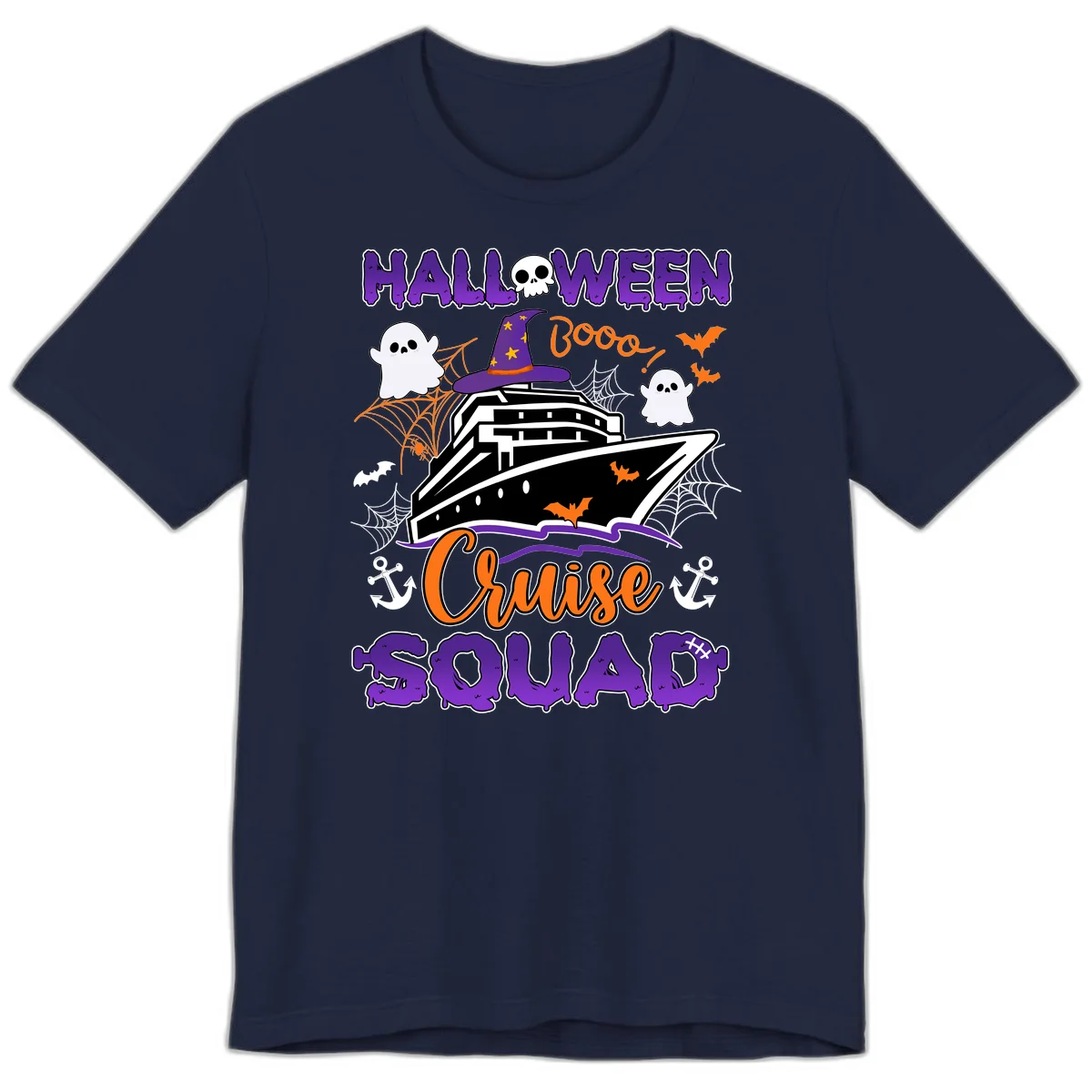 Halloween Cruise Squad Premium T-Shirt in Navy