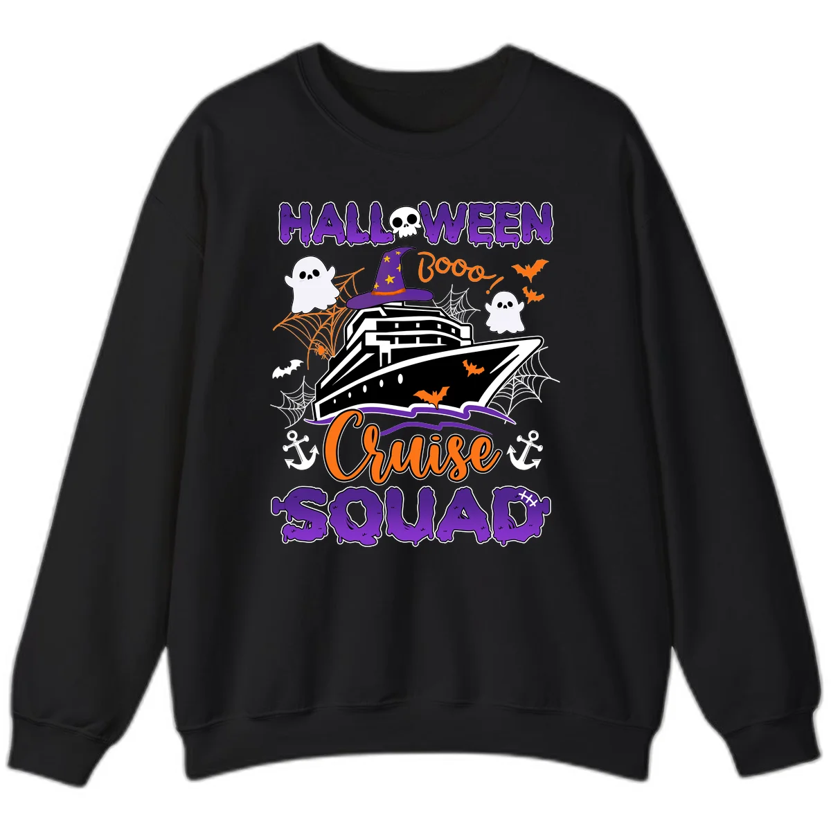 Halloween Cruise Squad Sweatshirt in Black