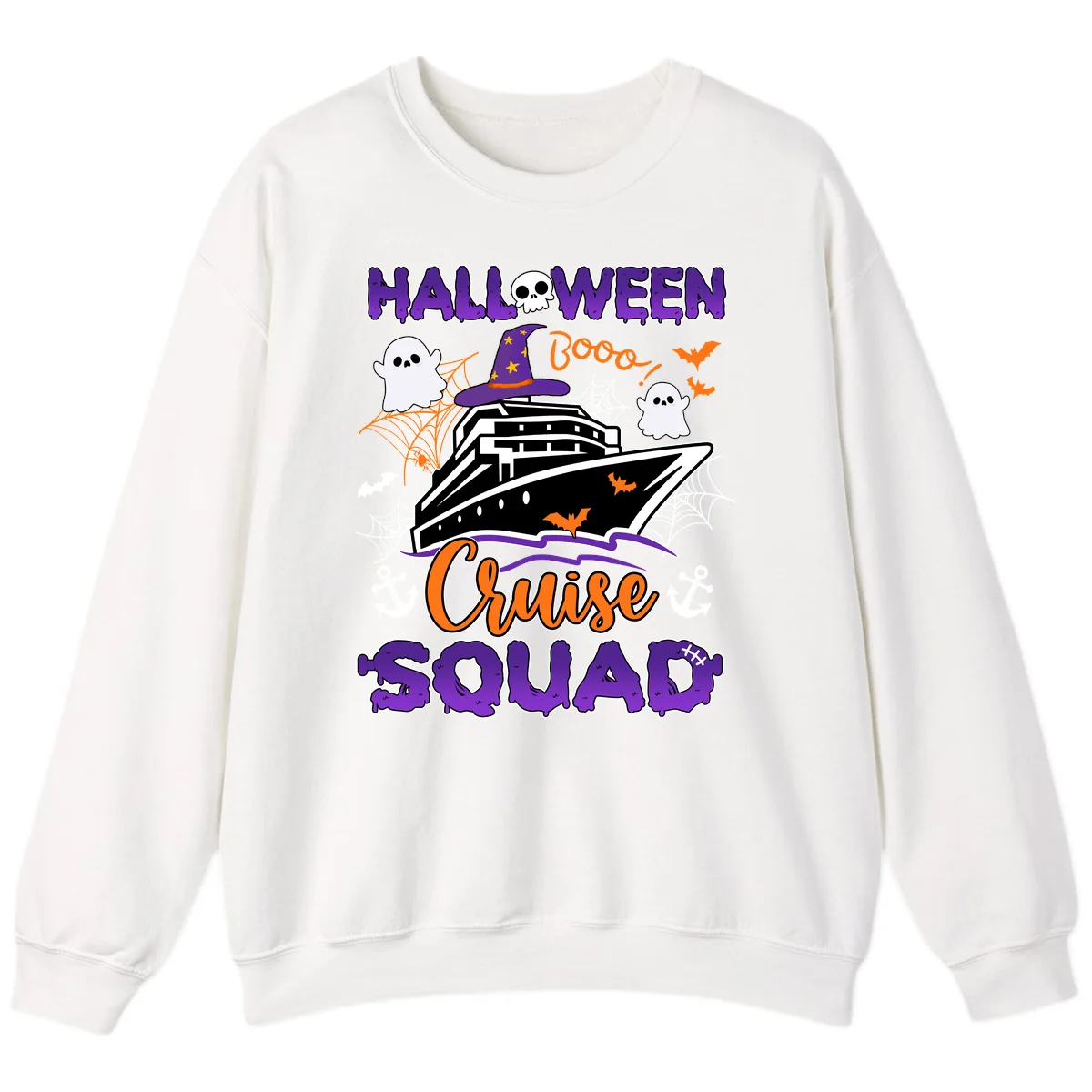 Halloween Cruise Squad Sweatshirt in White