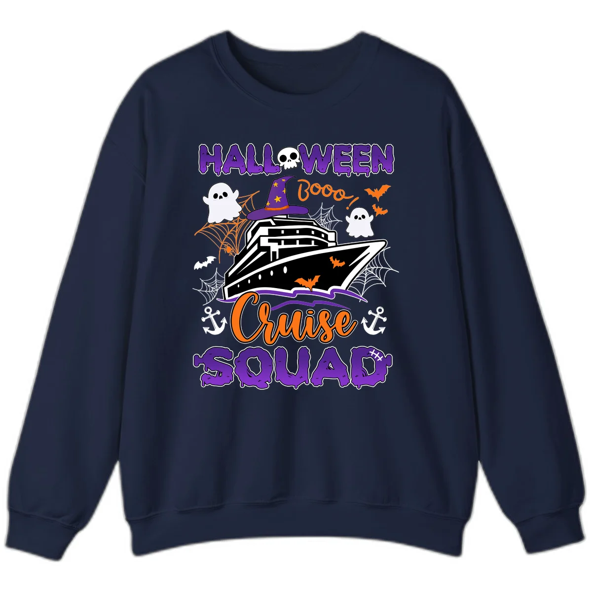 Halloween Cruise Squad Sweatshirt in Navy