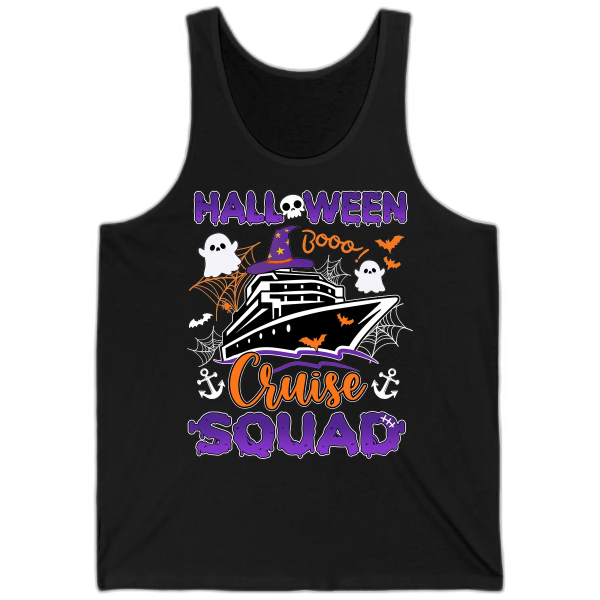 Halloween Cruise Squad Tank in Black