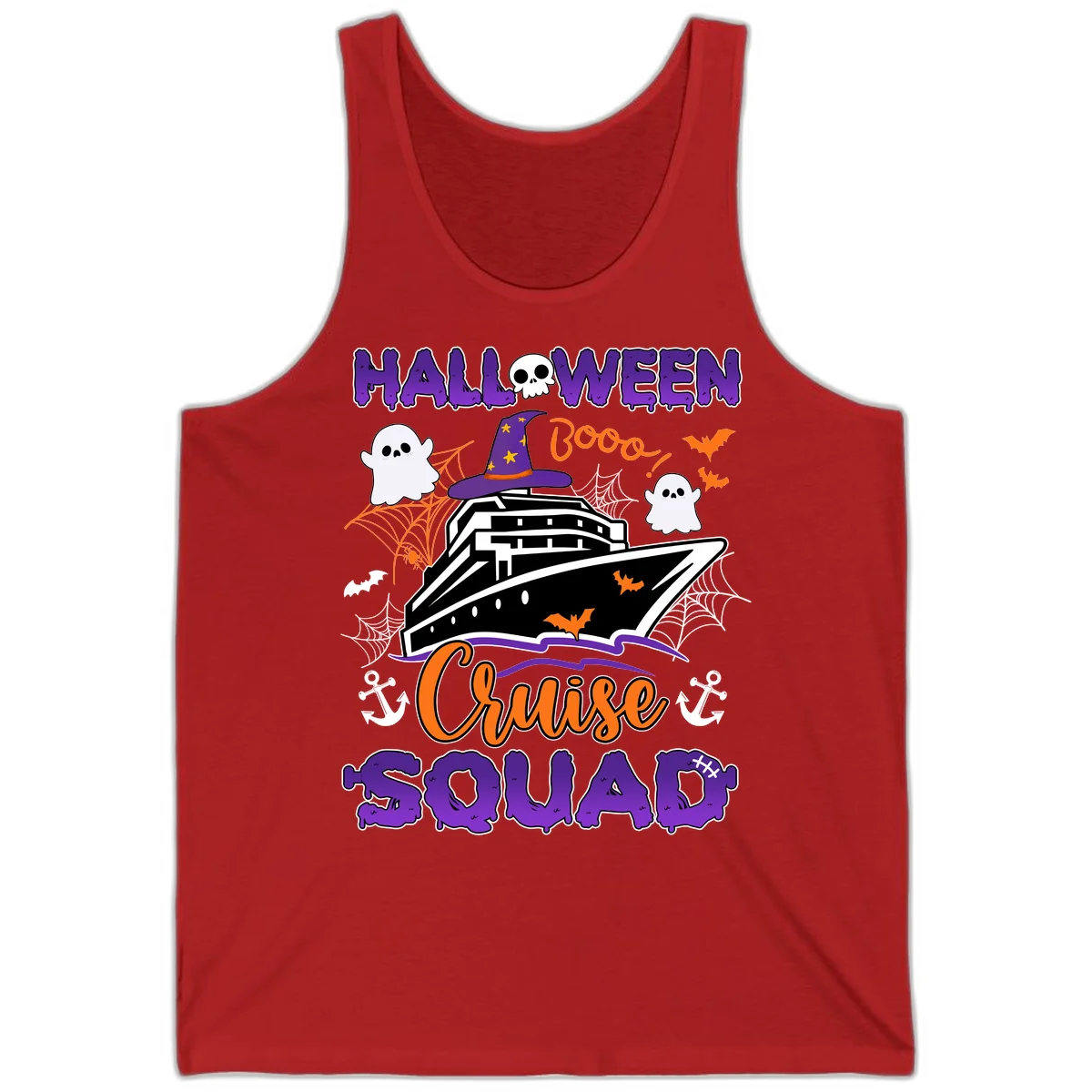 Halloween Cruise Squad Tank in Red