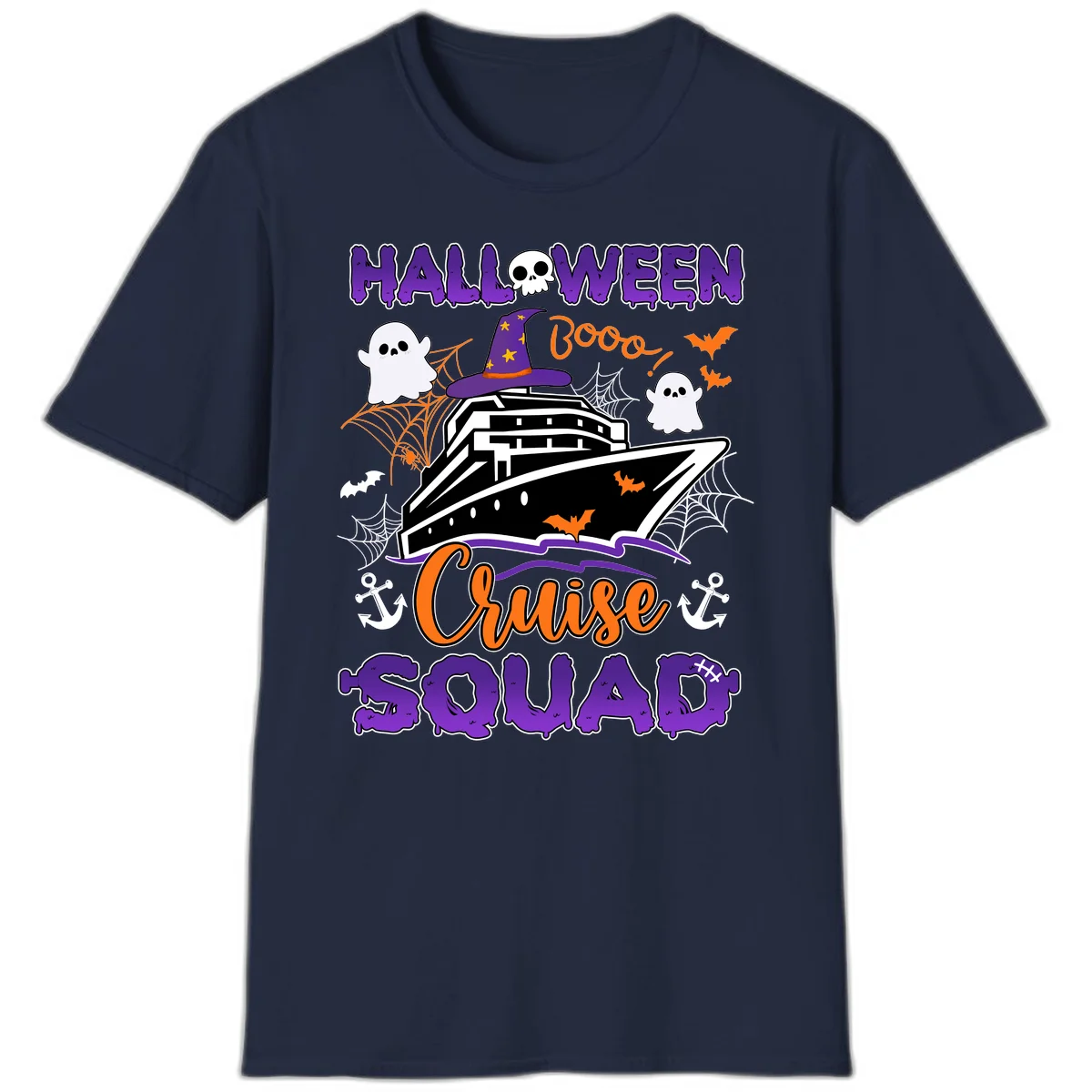 Halloween Cruise Squad T-Shirt in Navy