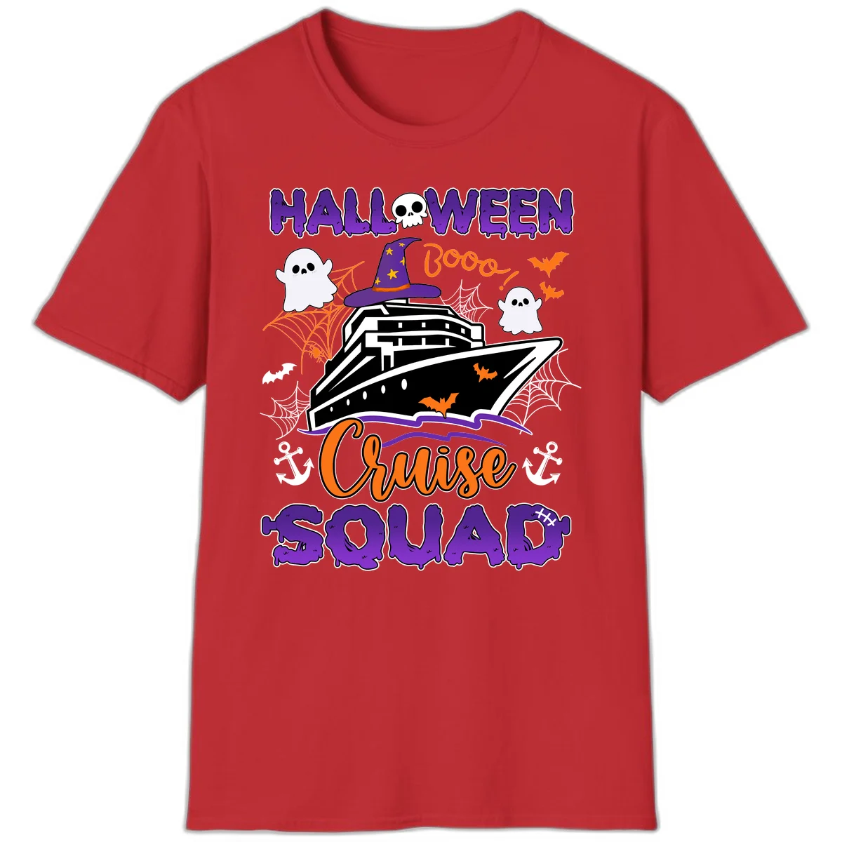 Halloween Cruise Squad T-Shirt in Red