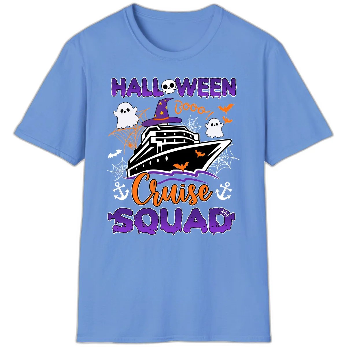 Halloween Cruise Squad T-Shirt in Carolina Blue