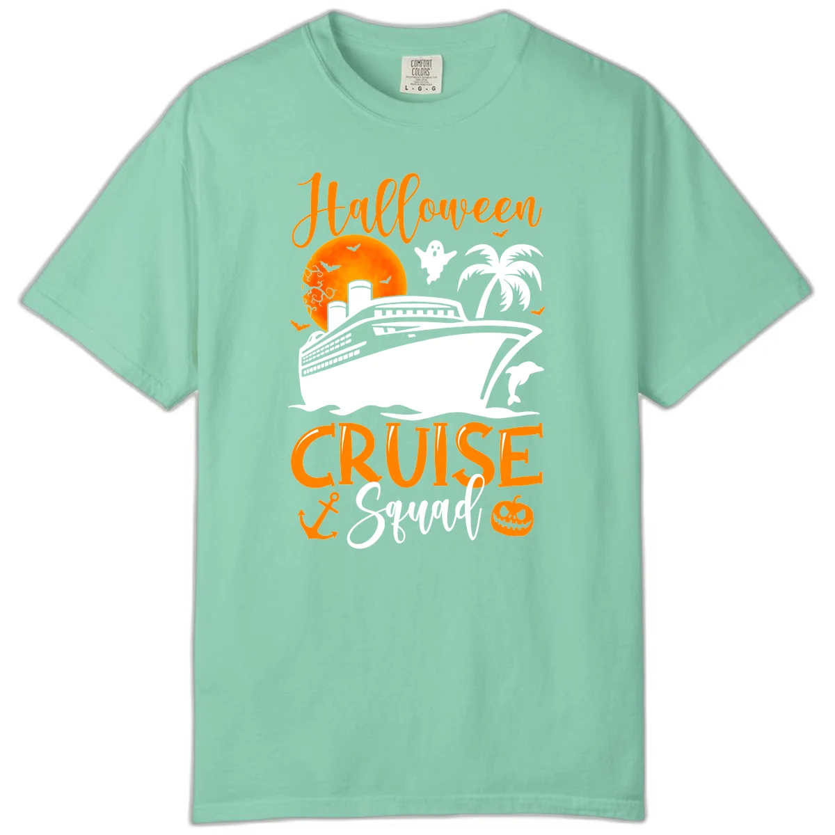 Halloween Cruise Squad Comfort Color in Island Reef