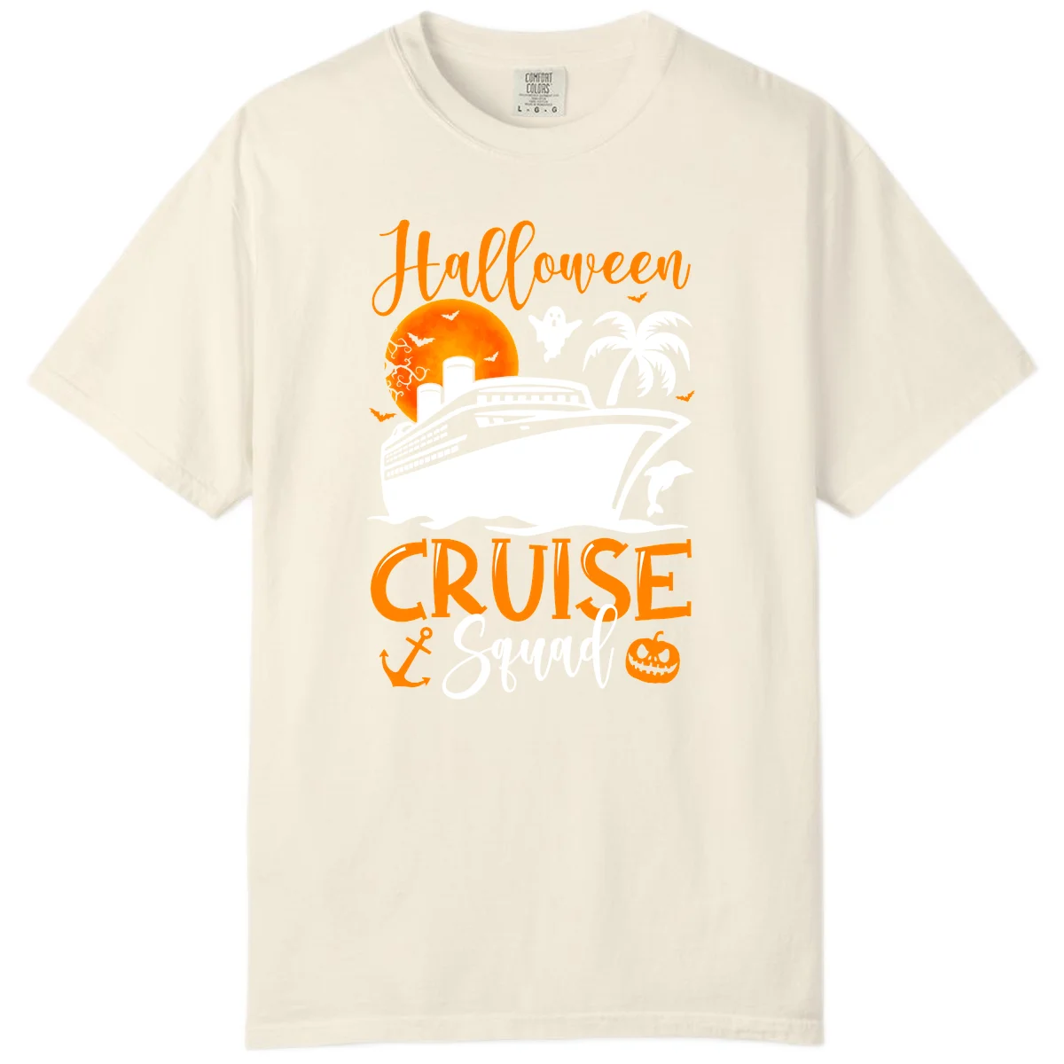 Halloween Cruise Squad Comfort Color in Ivory