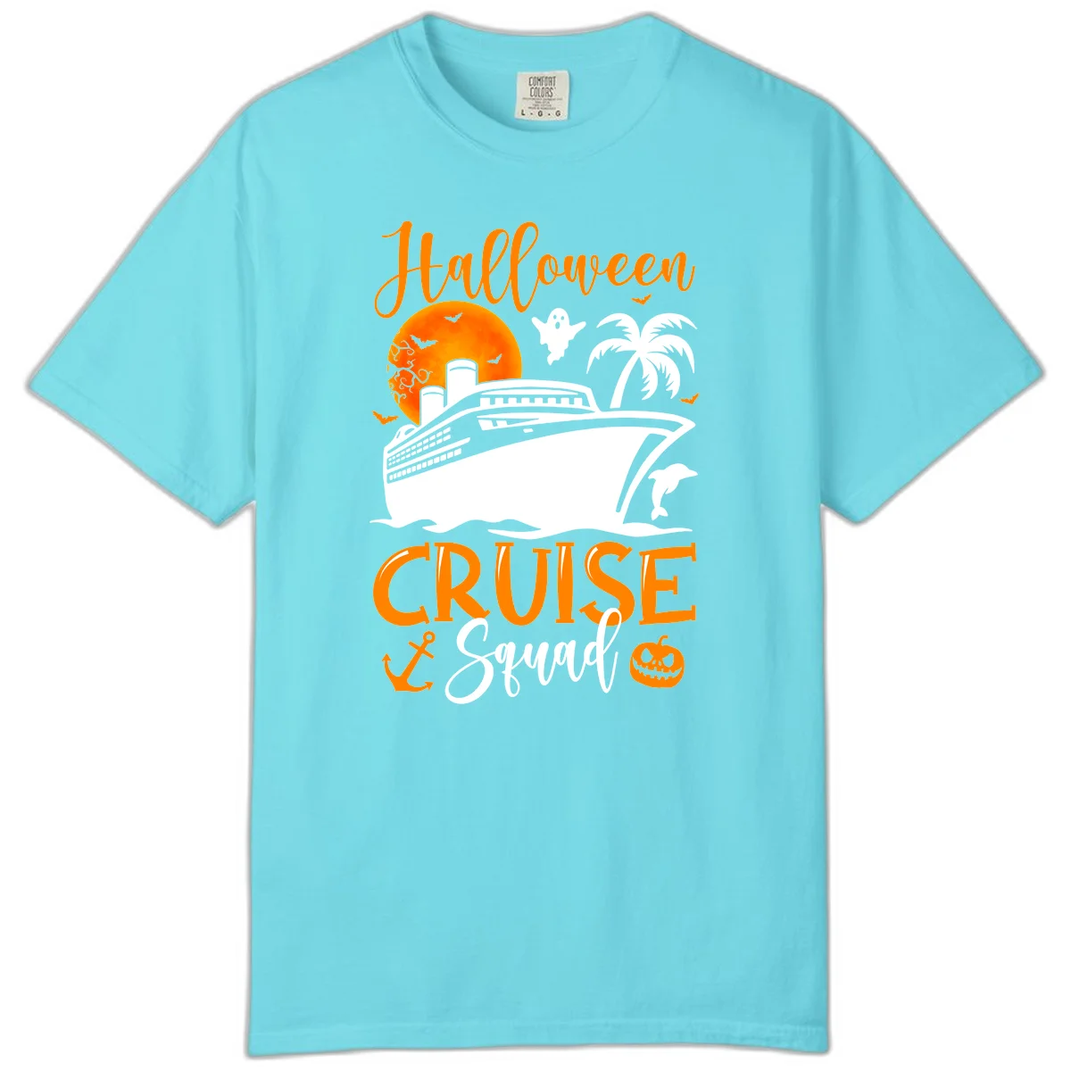 Halloween Cruise Squad Comfort Color in Lagoon Blue