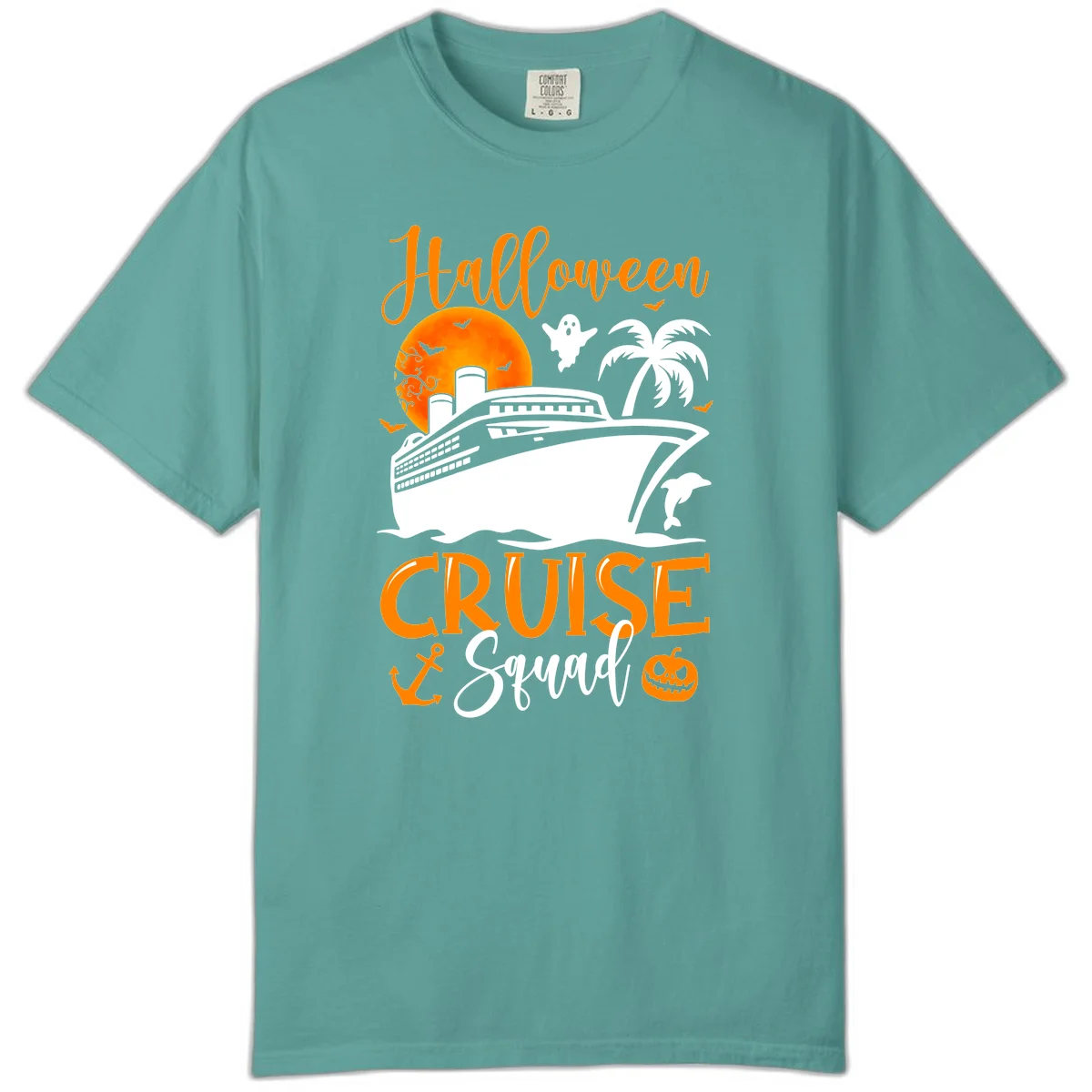 Halloween Cruise Squad Comfort Color in Seafoam