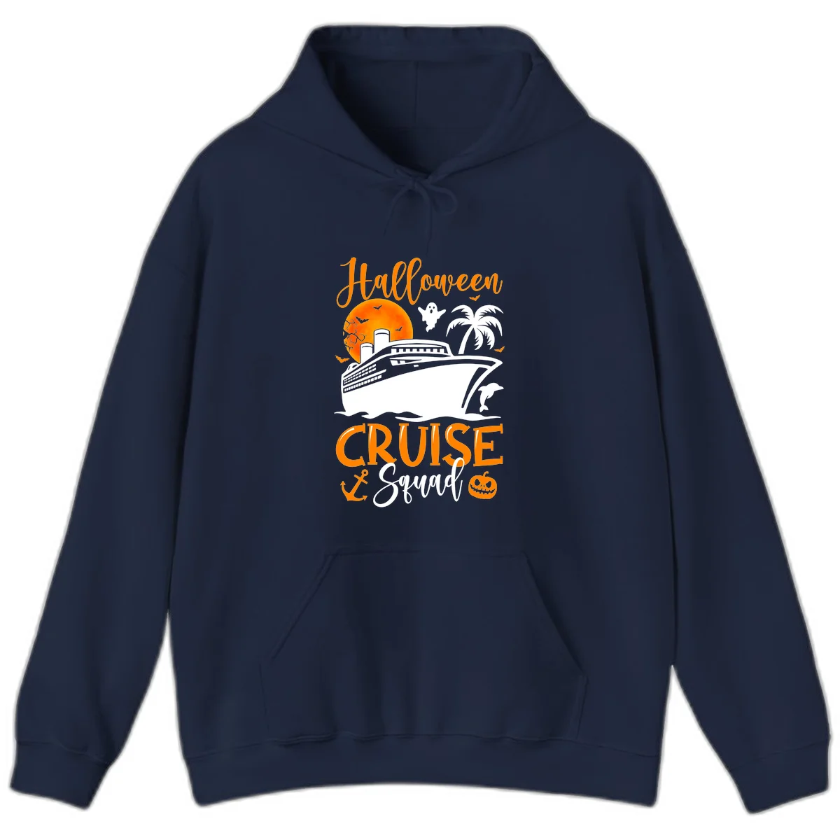 Halloween Cruise Squad Hoodie in Navy