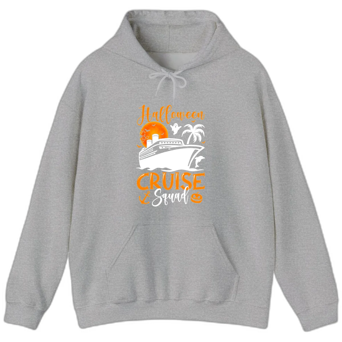 Halloween Cruise Squad Hoodie in Sport Grey
