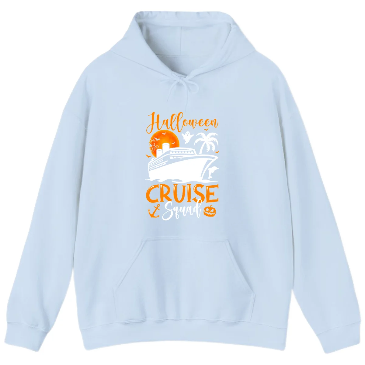 Halloween Cruise Squad Hoodie in Light Blue