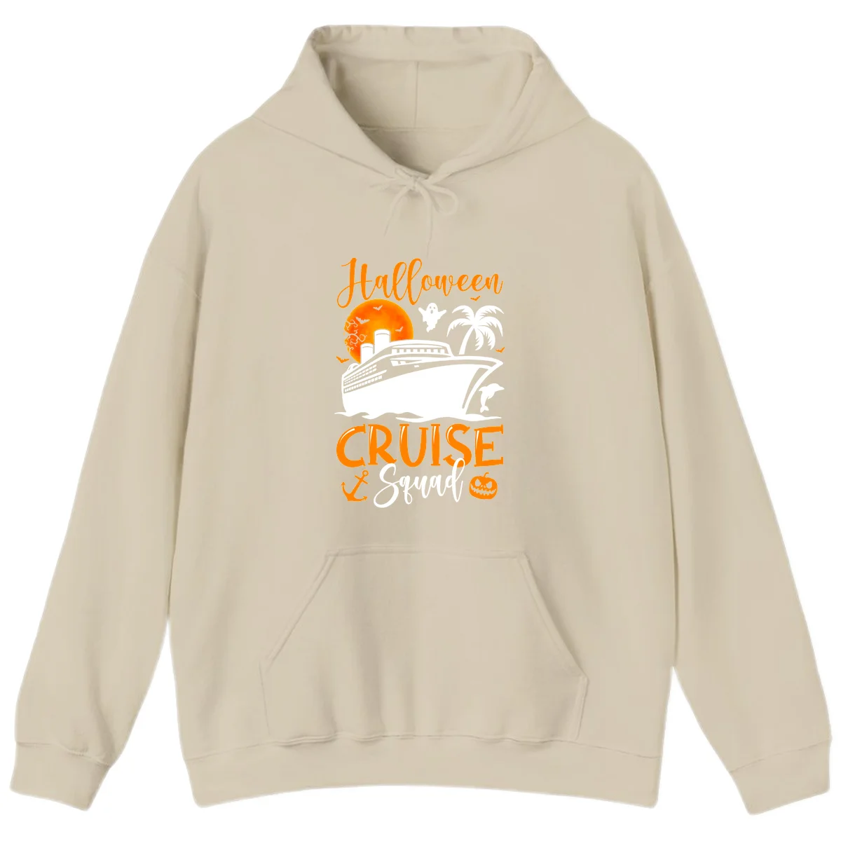 Halloween Cruise Squad Hoodie in Sand