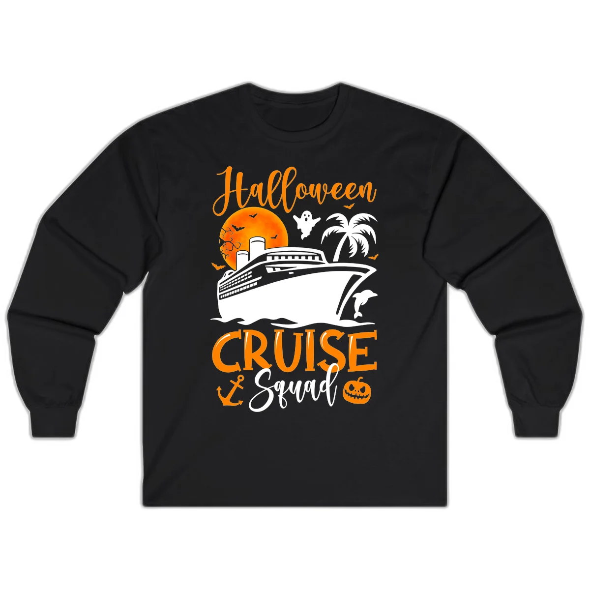 Halloween Cruise Squad Long Sleeve in Black