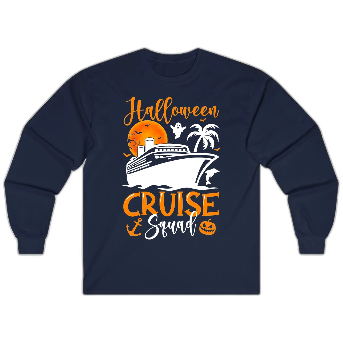 Halloween Cruise Squad Long Sleeve in Navy