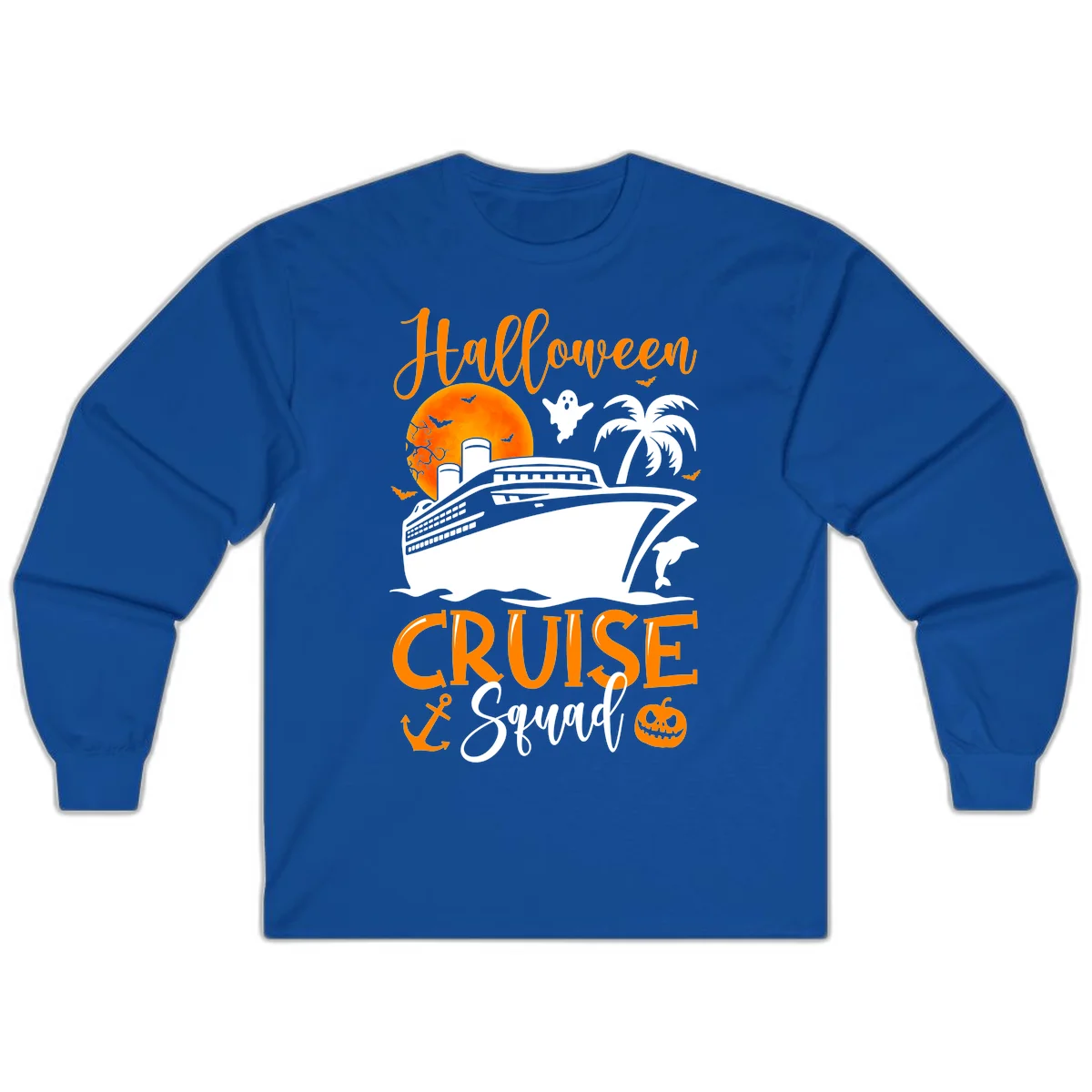 Halloween Cruise Squad Long Sleeve in Royal