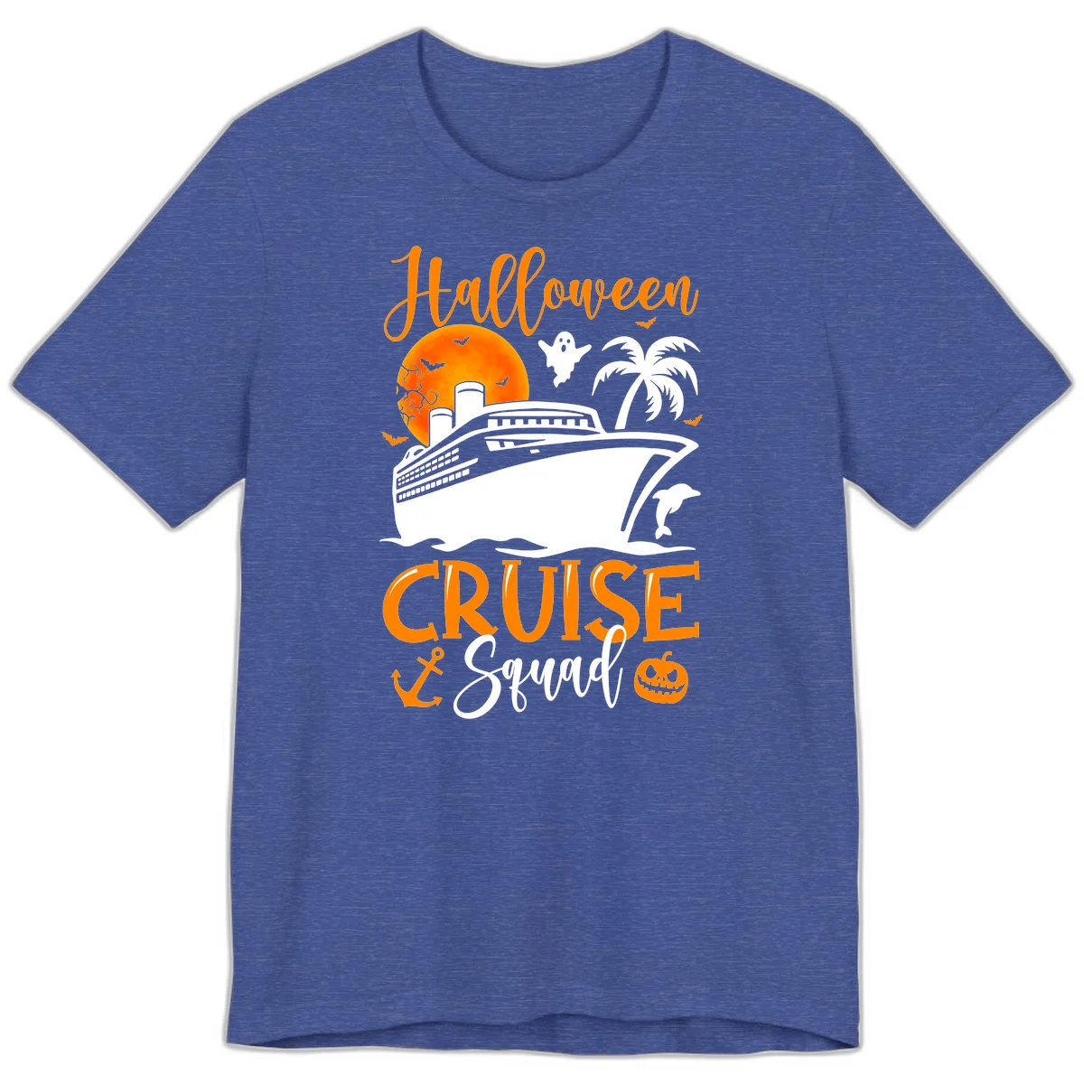 Halloween Cruise Squad Premium T-Shirt in Heather True Royal