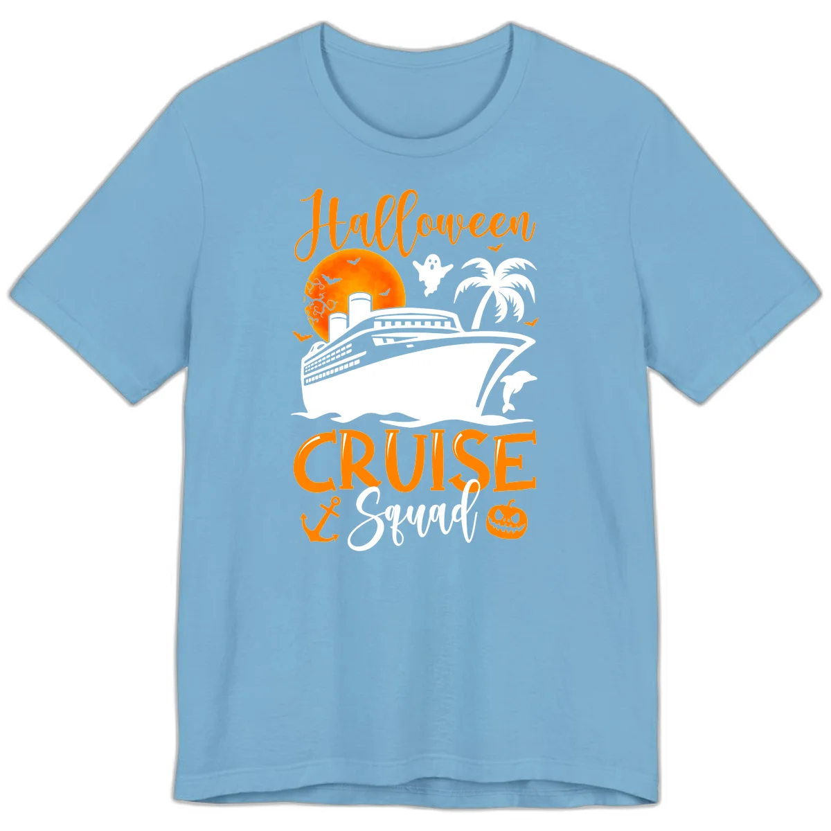 Halloween Cruise Squad Premium T-Shirt in Ocean Blue
