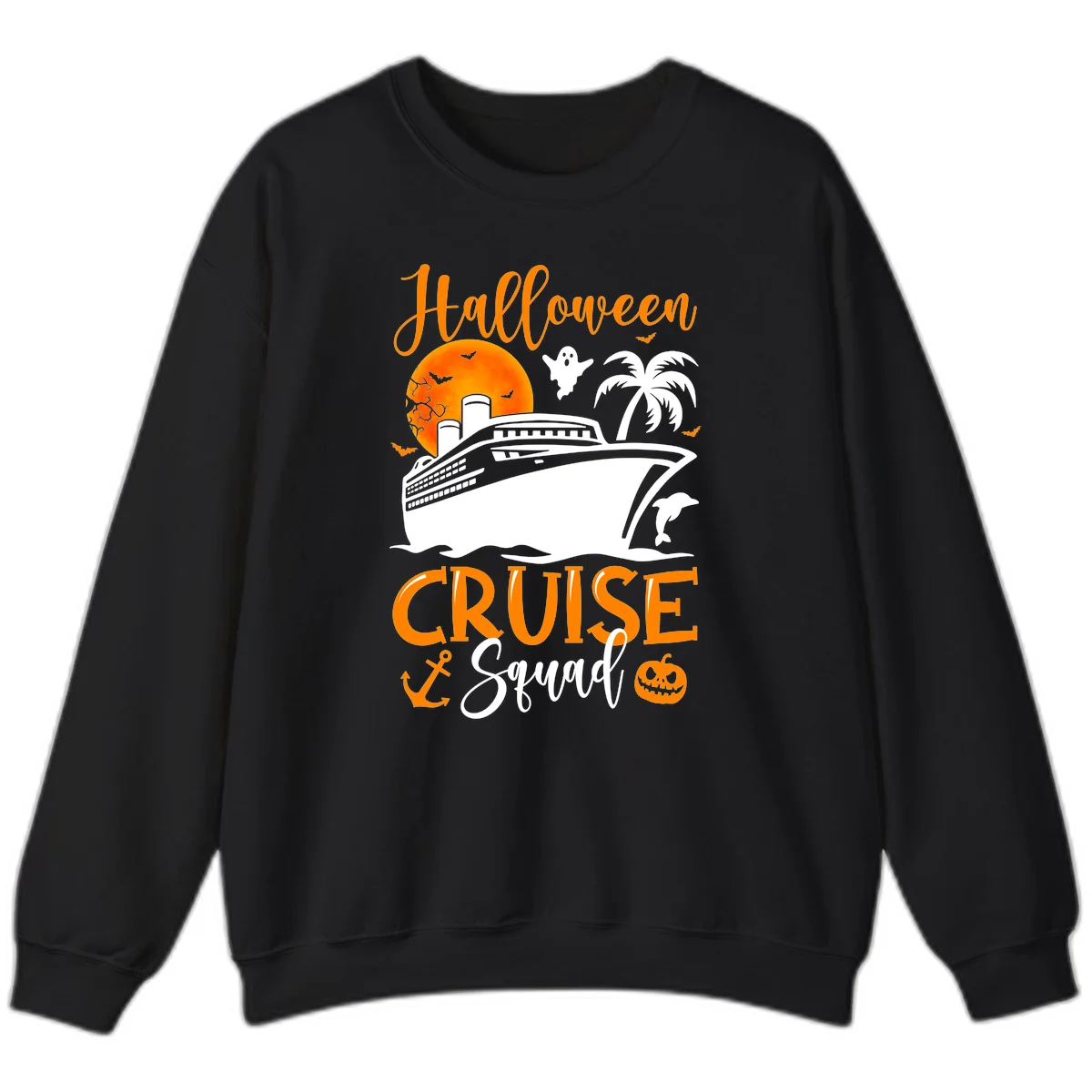 Halloween Cruise Squad Sweatshirt in Black